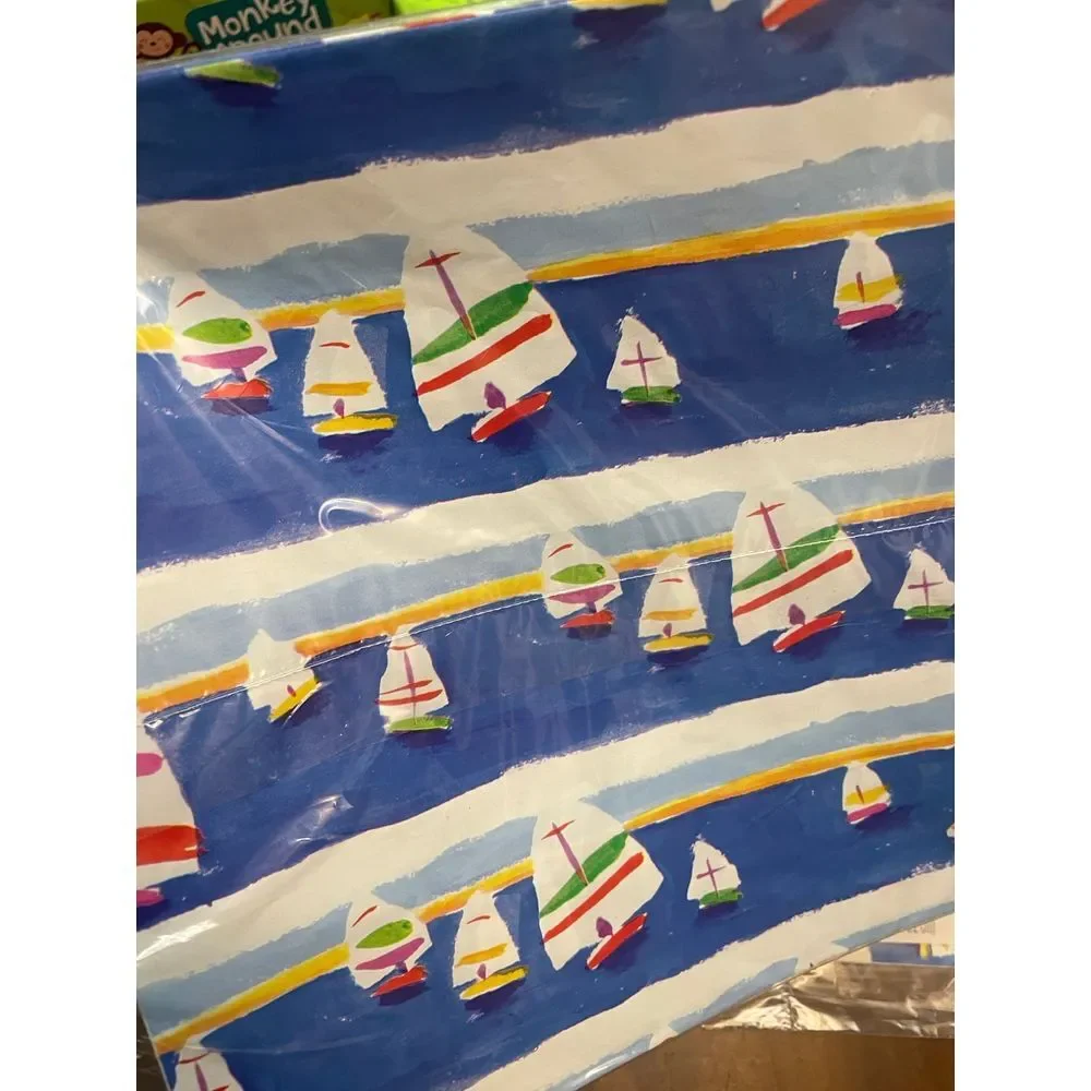 Vintage hallmark‎ sailboat wrapping paper